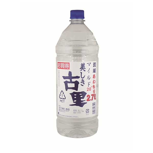 今帰仁 古里 ペット 20度 2.7L 2700ml &times; 6本 [ケース販売][今帰仁酒造所 泡盛 焼酎 日本 沖縄]ギフト プレゼント 贈り物 お祝い 内祝い お返し 誕生日プレゼント 父の日 敬老の日｜ハードリカー　店