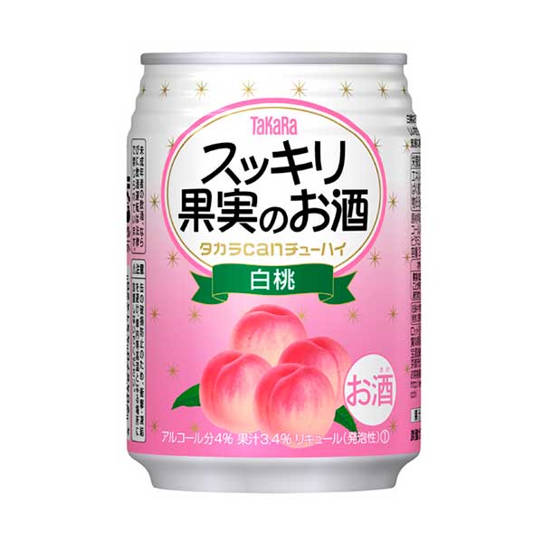 タカラ ｃａｎチューハイ スッキリ果実のお酒 白桃 [缶] 250ml × 72本 [3ケース販売] 送料無料(本州のみ)[宝酒造 Takara タカラ 缶チューハイ チューハイ 酎ハイ 日本]ギフト プレゼント 贈り物 お祝い 内祝い お返し 誕生日プレゼント 父の日 敬老の日