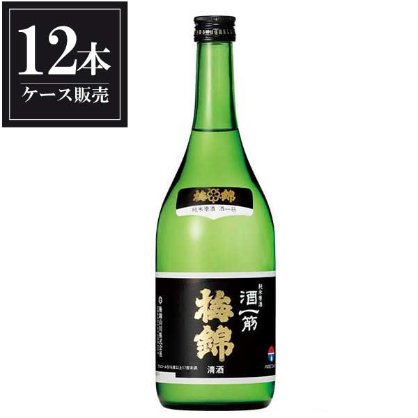 梅錦 純米吟醸原酒 酒一筋 720ml x 12本 [ケース販売] [梅錦山川 愛媛県 ]ギフト プレゼント 贈り物 お祝い 内祝い お返し 誕生日プレゼント 父の日 敬老の日