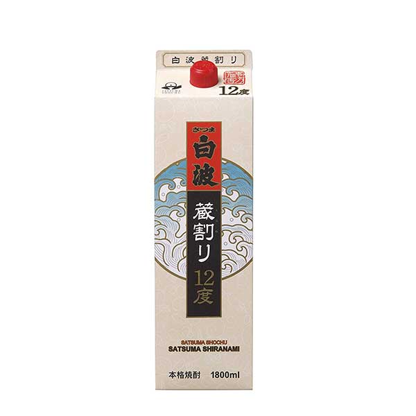 白波 蔵割り 芋 12度 [パック] 1.8L 1800ml × 6本 [ケース販売] 送料無料(本州のみ) [薩摩酒造 芋焼酎 いも焼酎 乙類 日本 鹿児島県]ギフト プレゼント 贈り物 お祝い 内祝い お返し 誕生日プレゼント 父の日 敬老の日