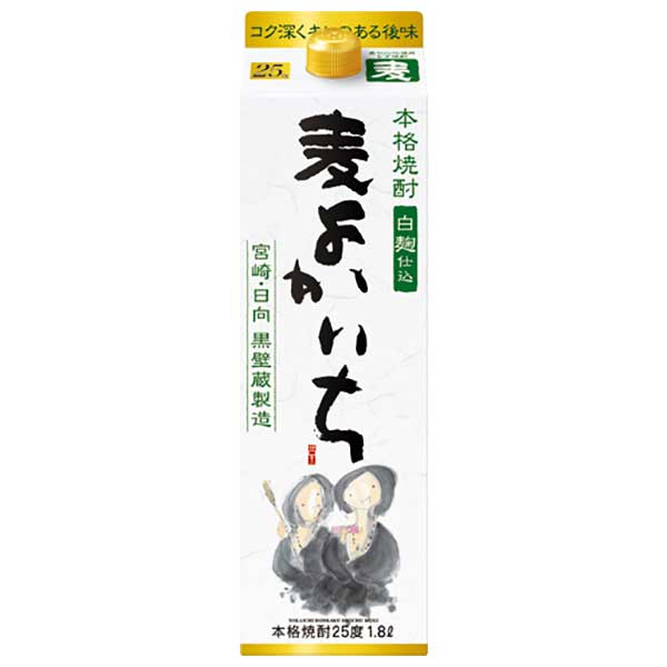 本格焼酎 よかいち 麦 25度 [紙パック] 1.8L 1800ml &times; 6本 [ケース販売]送料無料(本州のみ)[宝酒造 Takara タカラ 麦焼酎 むぎ焼酎 乙類 日本 宮崎県]ギフト プレゼント 贈り物 お祝い 内祝い お返し 誕生日プレゼント 父の日 敬老の日｜ハードリカー　店