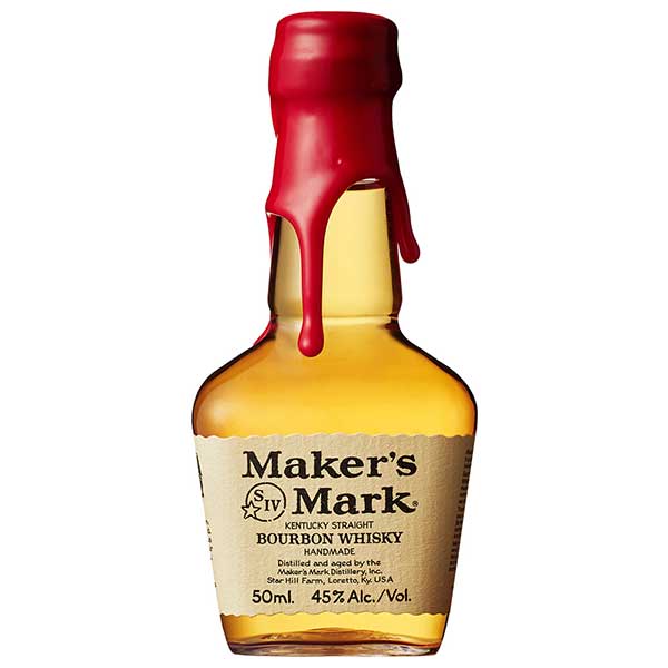 メーカーズマーク ミニチュア 45度 正規品 [PET] 50ml × 120本[ケース販売][ウイスキー 45度 正規品 アメリカ サントリー]ギフト プレゼント 贈り物 お祝い 内祝い お返し 誕生日プレゼント 父の日 敬老の日