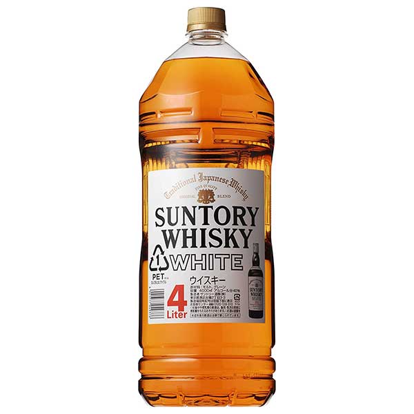 【楽天市場】サントリー ホワイト 40度 [PET] 4L 4000ml × 4本[ケース販売] 送料無料(沖縄対象外)[ウイスキー 40度