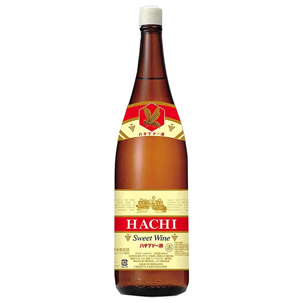 合同 ハチブドー酒(赤) 14度 [瓶] 1.8L 1800ml × 6本[ケース販売][合同酒精 オノエン 甘味果実酒 日本 130300]【ギフト不可】ギフト プレゼント 贈り物 お祝い 内祝い お返し 誕生日プレゼント 父の日 敬老の日