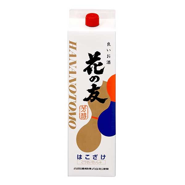 合同 花の友 13度 [パック] 1.8L 1800ml × 6本[ケース販売]送料無料(本州のみ)[合同酒精 オノエン 合成清酒 日本 103580]ギフト プレゼント 贈り物 お祝い 内祝い お返し 誕生日プレゼント 父の日 敬老の日