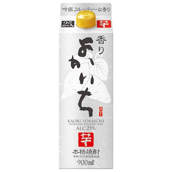 宝 本格焼酎香りよかいち 25度 芋 [パック] 900ml × 6本[ケース販売] 送料無料(本州のみ) [宝酒造 Takara タカラ 焼酎 日本 芋焼酎 いも焼酎 乙類 01645]ギフト プレゼント 贈り物 お祝い 内祝い お返し 誕生日プレゼント 父の日 敬老の日