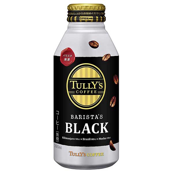 伊藤園 タリーズ コーヒー バリスタズブラック [ボトル缶] 390ml &times; 72本[3ケース販売] 送料無料(本州のみ) [伊藤園 日本 飲料 コーヒー 61296]ギフト プレゼント 贈り物 お祝い 内祝い お返し 誕生日プレゼント 父の日 敬老の日｜ハードリカー2号店　店