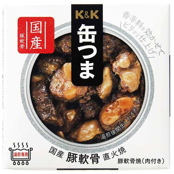 K&K 缶つま 国産 豚軟骨 直火焼 [缶] 40g × 24個[ケース販売] [K&K国分 食品 缶詰 日本 0417404]ギフト プレゼント 贈り物 お祝い 内祝い お返し 誕生日プレゼント 父の日 敬老の日