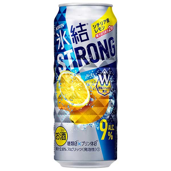 キリン 氷結 ストロング シチリア産レモン [缶] 500ml x 48本[2ケース販売]送料無料(本州のみ)[キリン 缶チューハイ 日本 17443]ギフト プレゼント 贈り物 お祝い 内祝い お返し 誕生日プレゼント 父の日 敬老の日