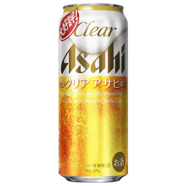 クリア アサヒ [缶] 500ml × 24本[ケース販売] 送料無料(本州のみ) [アサヒビール 日本 リキュール 1RE60]ギフト プレゼント 贈り物 お祝い 内祝い お返し 誕生日プレゼント 父の日 敬老の日 5,339円