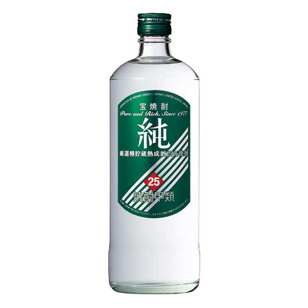 宝焼酎 純 25度 [瓶] 720ml × 12本 [ケース販売][宝酒造 Takara タカラ 甲類 日本 千葉県]ギフト プレゼント 贈り物 お祝い 内祝い お返し 誕生日プレゼント 父の日 敬老の日