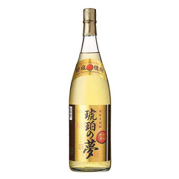 琥珀の夢 麦 25度 [瓶] 1.8L 1800ml × 6本 [ケース販売] [薩摩酒造 日本 麦焼酎 むぎ焼酎 乙類 鹿児島県]ギフト プレゼント 贈り物 お祝い 内祝い お返し 誕生日プレゼント 父の日 敬老の日