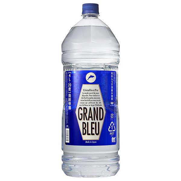 合同 グランブルー 20度 [PET] 4L 4000ml × 4本[ケース販売][合同酒精 オノエン 焼酎甲類 日本 192908]ギフト プレゼント 贈り物 お祝い 内祝い お返し 誕生日プレゼント 父の日 敬老の日