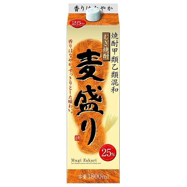 合同 麦盛り 25度 [パック] 1.8L 1800ml × 6本[ケース販売][合同酒精 オノエン 麦焼酎 むぎ焼酎 焼酎甲類乙類混和 日本 119149]ギフト プレゼント 贈り物 お祝い 内祝い お返し 誕生日プレゼント 父の日 敬老の日 7,142円
