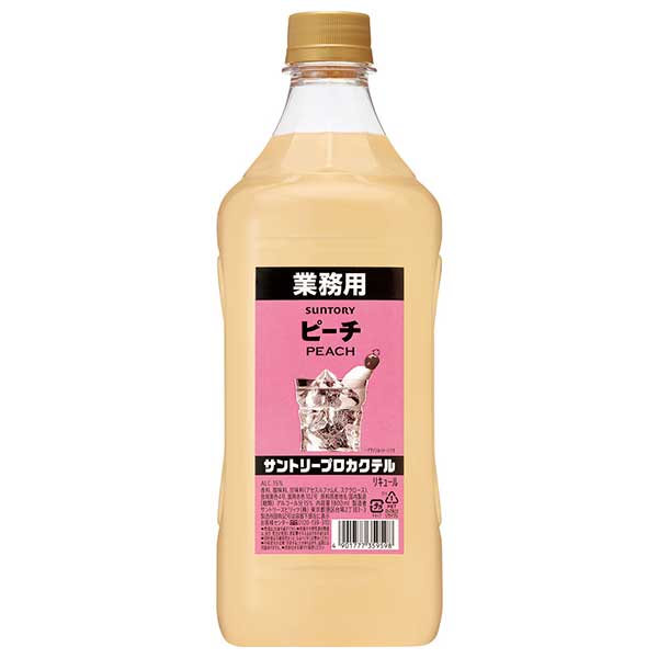 サントリー プロカクテル ピーチ [PET] 1.8L 1800ml × 6本[ケース販売][サントリー 日本 リキュール カクテルコンク PCOPE]ギフト プレゼント 贈り物 お祝い 内祝い お返し 誕生日プレゼント 父の日 敬老の日