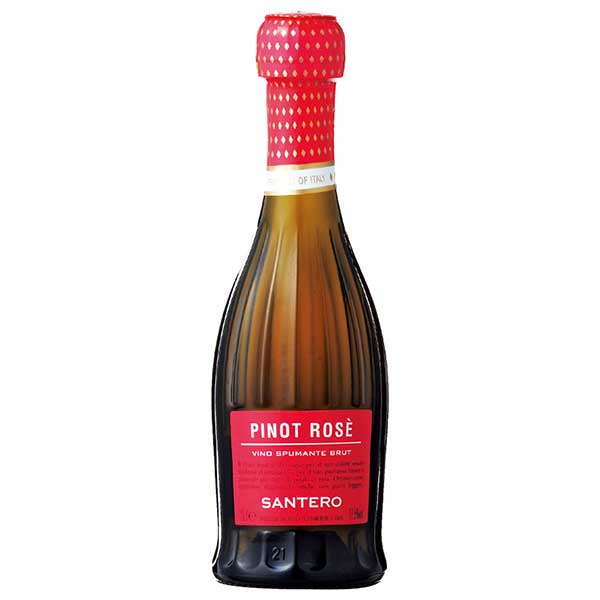 サンテロ ピノ ロゼ 200ml × 24本[ケース販売] 送料無料(本州のみ)[MT イタリア スパークリングワイン ピエモンテ 辛口 640745]ギフト プレゼント 贈り物 お祝い 内祝い お返し 誕生日プレゼント 父の日 敬老の日