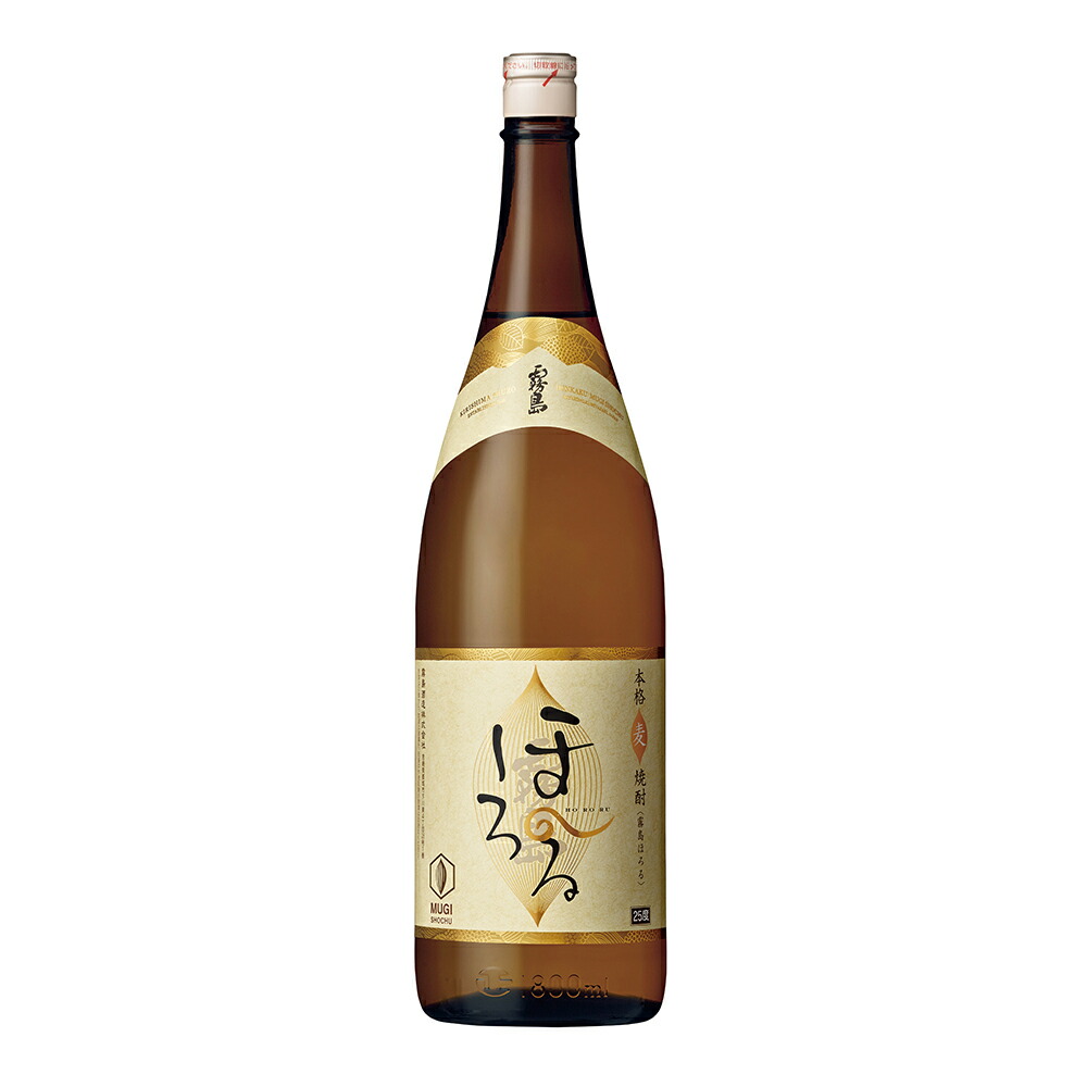 麦焼酎 霧島ほろる 25度 1800ml × 6本 [ケース販売] 送料無料(本州のみ)[本格焼酎 国産麦 国産米こうじ 麦焼酎 むぎ焼酎 乙類 霧島酒造 宮崎県]ギフト プレゼント 贈り物 お祝い 内祝い お返し 誕生日プレゼント 父の日 敬老の日