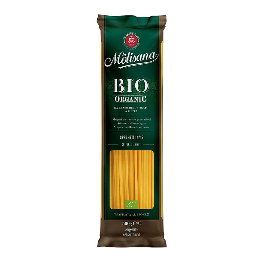 ラ モリサーナ 有機スパゲッティ1.7mm No.15 500g x 18個[ケース販売][モンテ イタリア パスタ 35077]ギフト プレゼント 贈り物 お祝い 内祝い お返し 誕生日プレゼント 父の日 敬老の日
