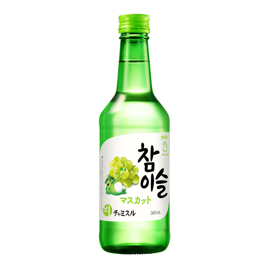 眞露 JINRO ジンロ チャミスル マスカット 13度 [瓶] 360ml × 20本[ケース販売] 送料無料(本州のみ)[眞露 JINRO ジンロ 韓国 リキュール]ギフト プレゼント 贈り物 お祝い 内祝い お返し 誕生日プレゼント 父の日 敬老の日
