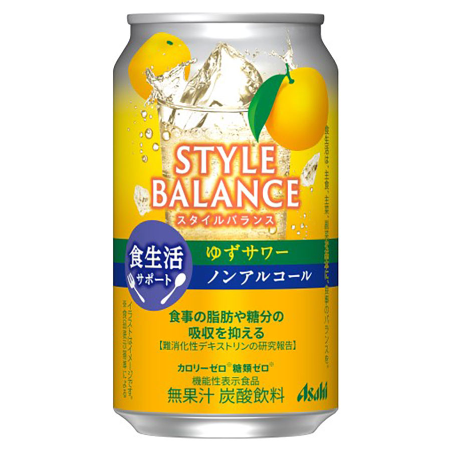 スタイルバランス ゆずサワー ノンアルコール [缶] 350ml x 72本[3ケース販売] 送料無料(本州のみ) [アサヒビール カクテルテイスト飲料 日本]ギフト プレゼント 贈り物 お祝い 内祝い お返し 誕生日プレゼント 父の日 敬老の日
