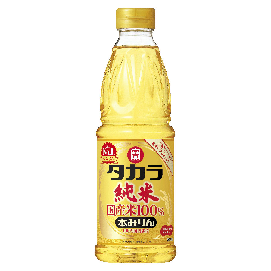 タカラ 本みりん 純米  国産米100% [PET] 600ml x 12本[ケース販売] 送料無料(沖縄対象外)[宝酒造 調味料 本みりん 日本 11636]