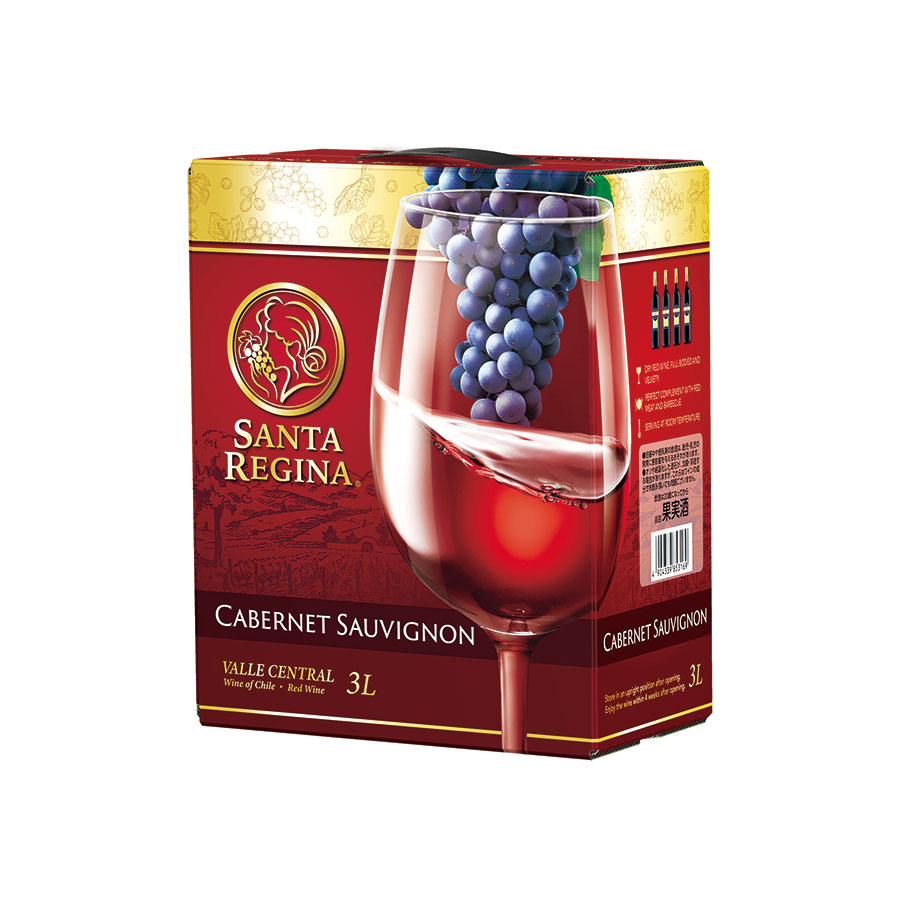 サンタ レジーナ カベルネソーヴィニヨン 3L 3000ml × 4本[ケース販売] 送料無料(本州のみ) [NS チリ 赤ワイン]ギフト プレゼント 贈り物 お祝い 内祝い お返し 誕生日プレゼント 父の日 敬老の日