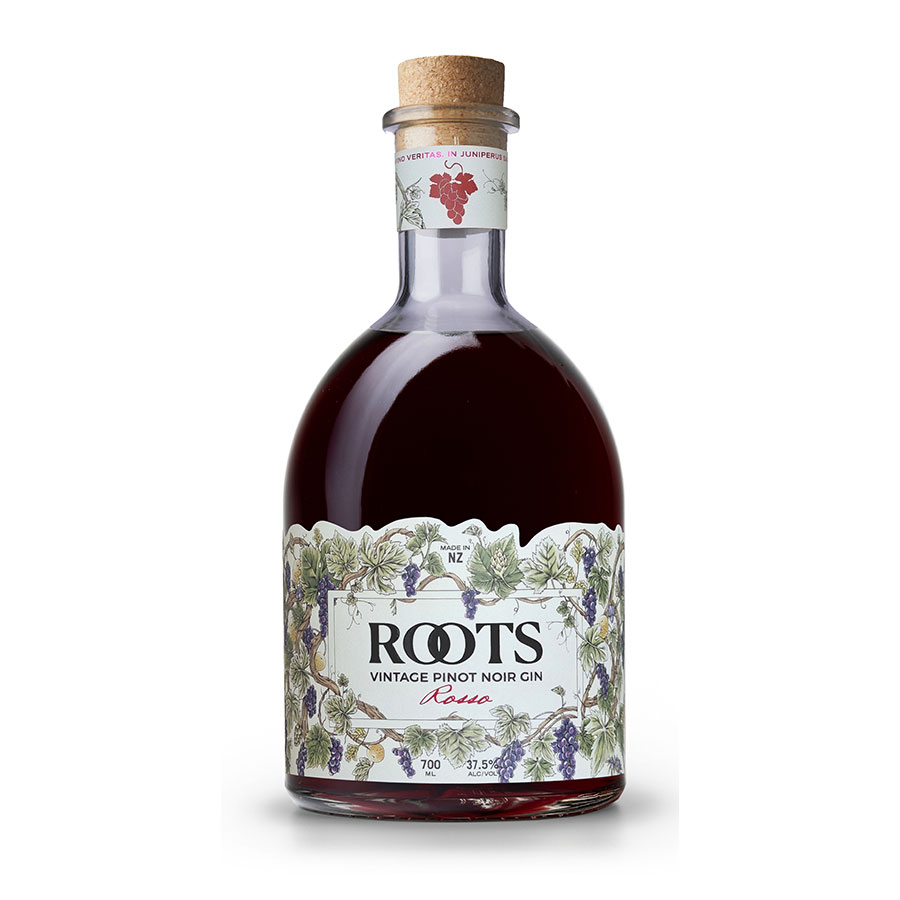 ルーツ ロッソ ピノノワール ジン 37.5度 700ml x 12本[ケース販売][サザンクロス ニュージーランド クラフトジン ]ギフト プレゼント 贈り物 お祝い 内祝い お返し 誕生日プレゼント 父の日 敬老の日｜ハードリカー2号店　店