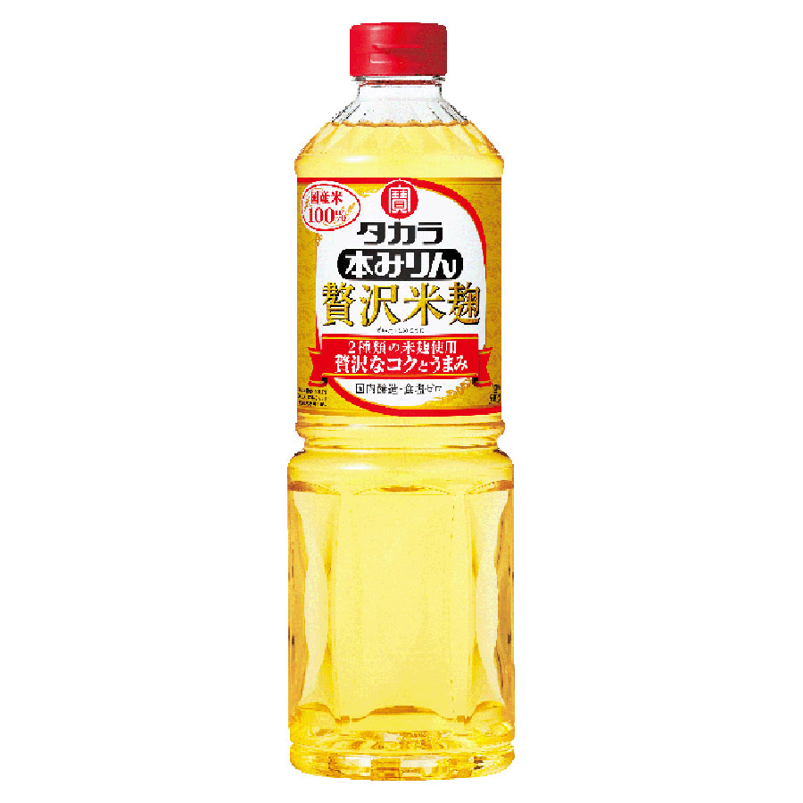 宝 タカラ本みりん 贅沢米麹 国産米１００％ [ペット] 12.5度 1L 1000ml x 12本[ケース販売][宝酒造 Takara タカラ 調味料 本みりん 味醂 日本 11549]