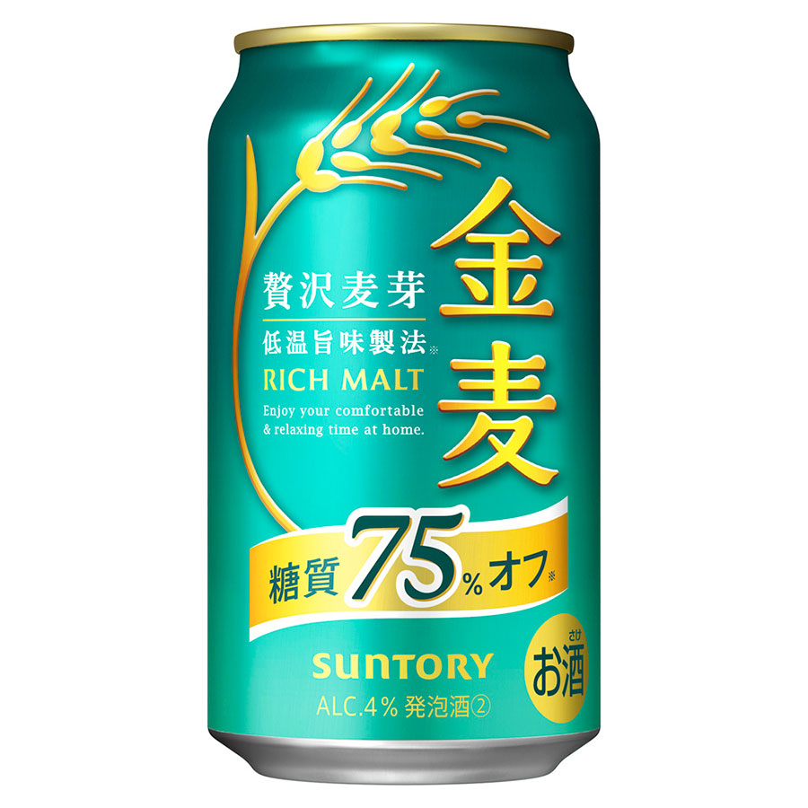 金麦 糖質75％オフ 4度 [缶] 350ml x 72本[3ケース販売] 送料無料(本州のみ) [サントリー 発泡酒 ビール 日本 KEUY]ギフト プレゼント 贈り物 お祝い 内祝い お返し 誕生日プレゼント 父の日 敬老の日｜ハードリカー2号店　店