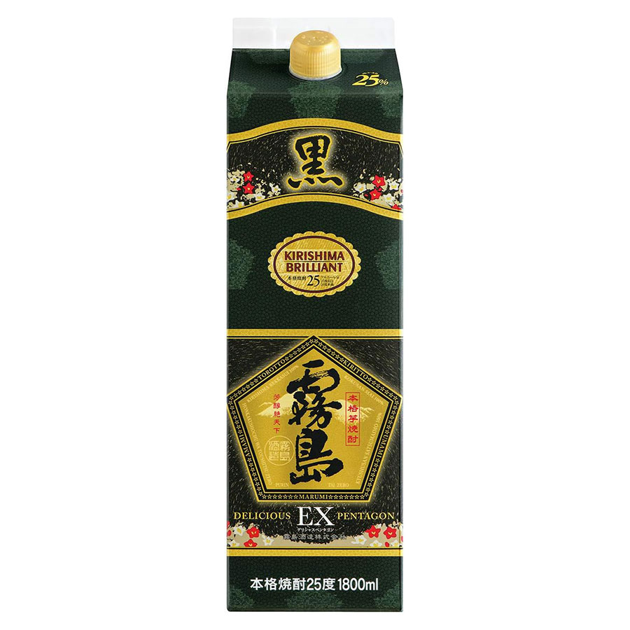 黒霧島EX 芋 25度 [パック] 1.8L 1800ml x 6本[ケース販売] 送料無料(本州のみ) [霧島酒造 芋焼酎 いも焼酎 日本 宮崎県] 9,491円