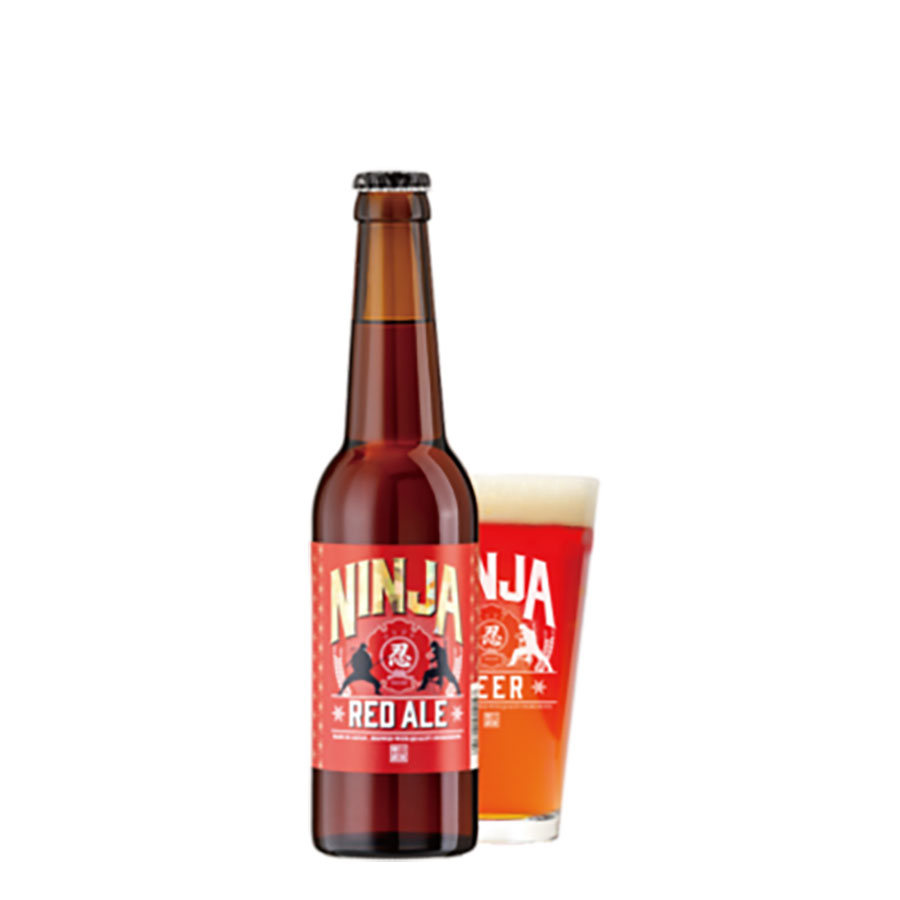 忍者 レッドエール 6度 [瓶] 330ml x 24本[ケース販売] 送料無料(本州のみ) [NB 国産ビール 日本]