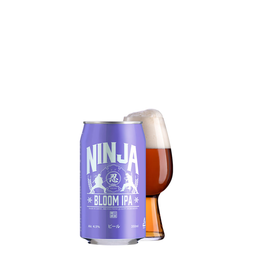 NINJA BLOOM IPA 忍者 ニンジャ ブルーム 5度 [缶] 350ml x 48本[2ケース販売] 送料無料(本州のみ) [NB 国産ビール 日本]