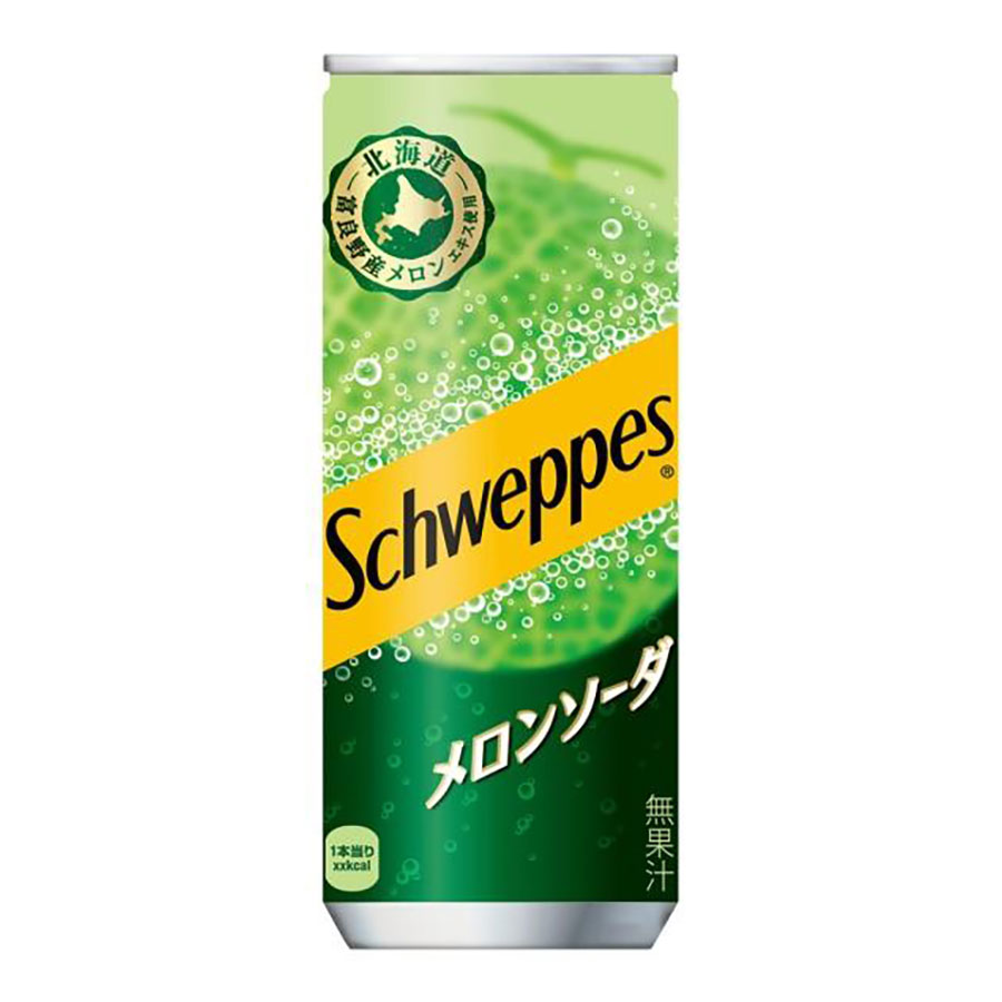 シュウェップス メロンソーダ [缶] 250ml x 90本[3ケース販売] 送料無料(本州のみ) [コカコーラ 飲料 炭酸飲料 日本 54570]｜ハードリカー2号店　店