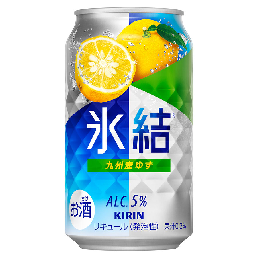 キリン 氷結 九州産ゆず 5度 [缶] 350ml x 72本[3ケース販売] 送料無料(本州のみ) [キリンビール チューハイ カクテル リキュール 20847]