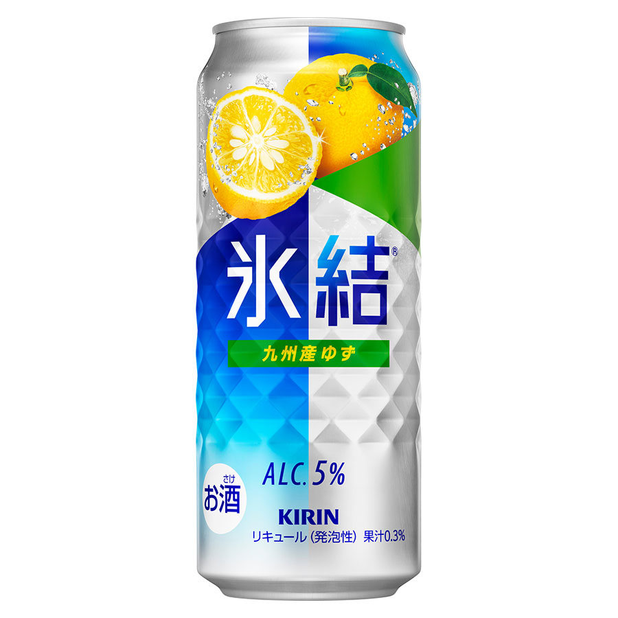 キリン 氷結 九州産ゆず 5度 [缶] 500ml x 48本[2ケース販売] 送料無料(本州のみ) [キリンビール チューハイ カクテル リキュール 20848]