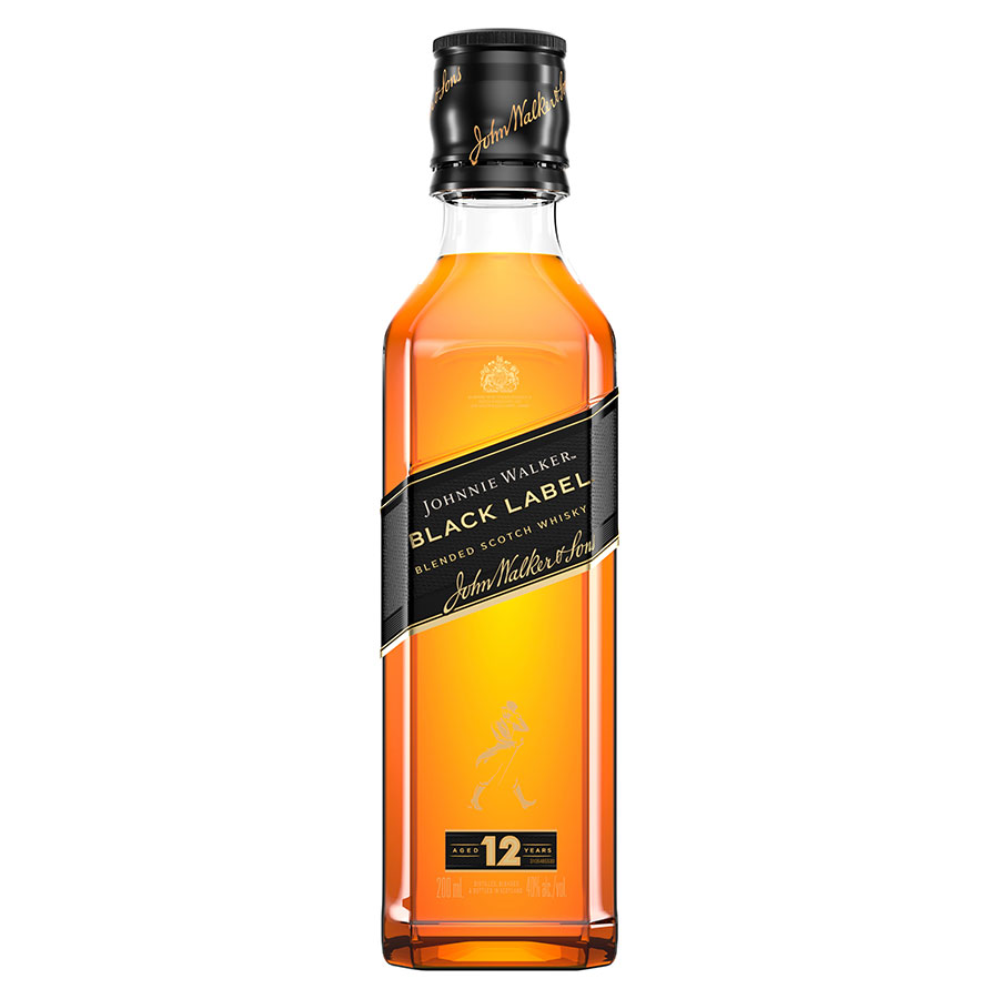ジョニーウォーカー ブラックラベル 12年 40度 200ml x 24本[ケース販売] 送料無料(本州のみ) [キリンビール スコッチウイスキー 424921]