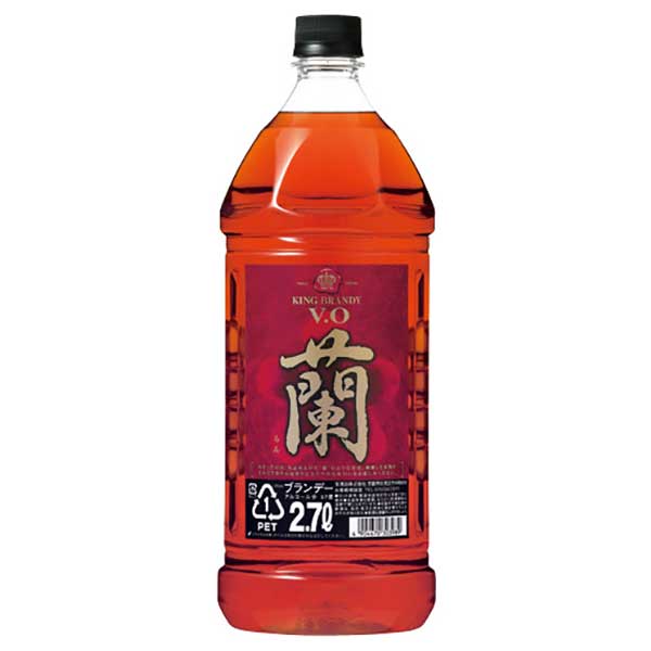 キングブランデーV.O 蘭 37度 [ペット] 2.7L 2700ml × 6本 [ケース販売]送料無料(本州のみ)[宝酒造 Takara タカラ 日本][3ケースまで同梱可能]ギフト プレゼント 贈り物 お祝い 内祝い お返し 誕生日プレゼント 父の日 敬老の日