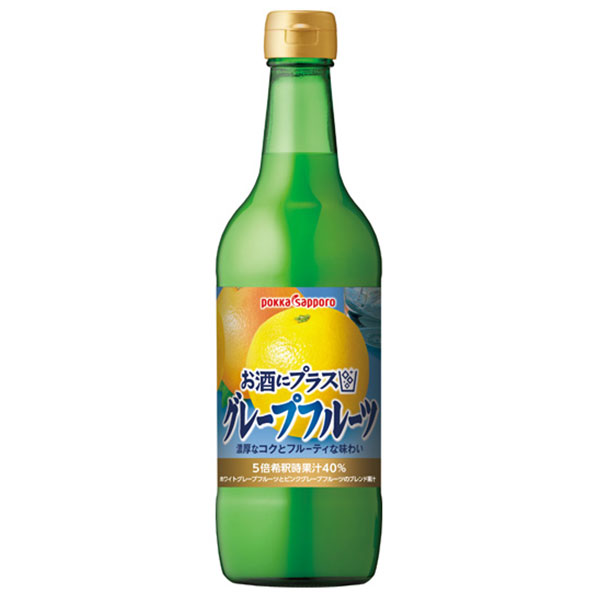 楽天市場】ポッカサッポロ お酒にプラス グレープフルーツ [瓶] 540ml x 12本[ケース販売] 送料無料(本州のみ) [ポッカサッポロ 日本  飲料 HZ81]【ギフト不可】：ハードリカー2号店 楽天市場店