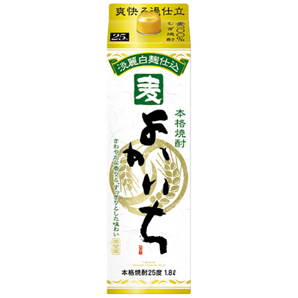 本格焼酎 よかいち 麦 25度 紙パック 1.8L 1800ml x 6本 ケース販売 送料無料 本州のみ 宝酒造 日本 宮崎県  キャンペーンもお見逃しなく