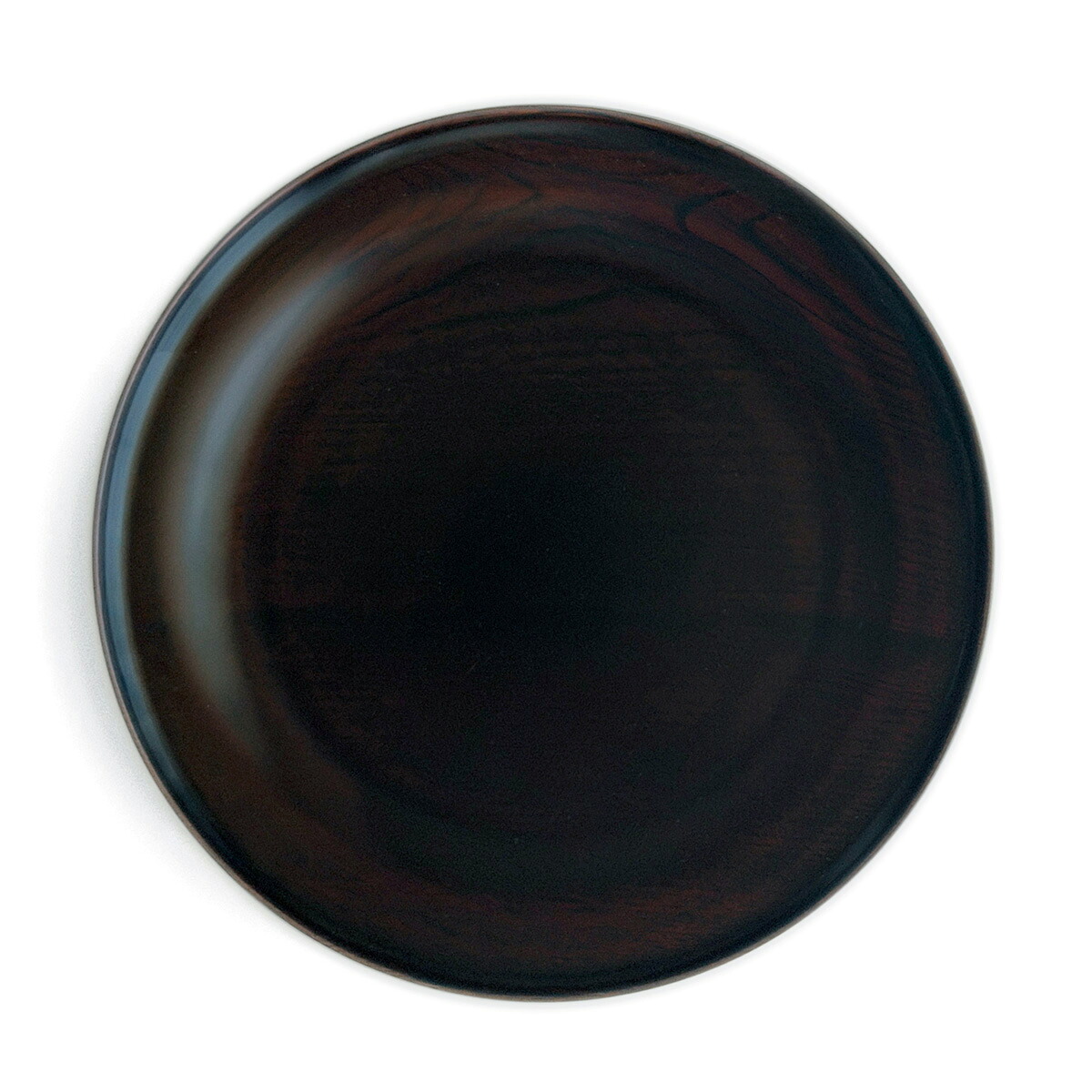 漆器・木地溜宗寛盆7寸・守田漆器《中皿・菓子皿・ケーキ皿・取り皿・21.3cm》｜和食器の愉しみ　工芸店ようび