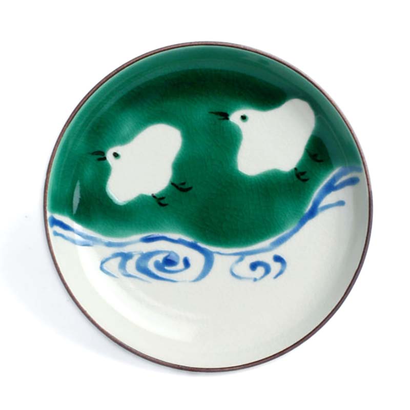 須田菁華窯　 色絵コマニ双魚文皿 小皿 九谷焼 楽天市場】九谷焼：色絵コマニ双魚文皿・須田菁華《小皿・12.2cm