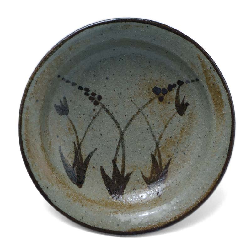 楽天市場】唐津焼：黒唐津四寸五分皿・中村恵子《小皿・14.0cm