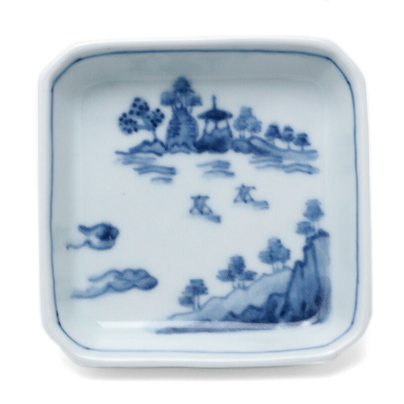 楽天市場】九谷焼：染付網文皿・正木春蔵《小皿・15.5cm》 : 和食器の