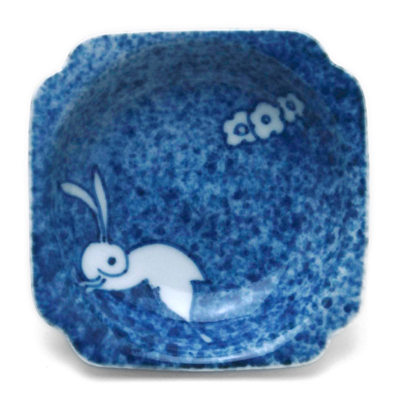 楽天市場】染付：吹墨月兎豆皿・土山敬司《豆皿：8.0cm》 : 和食器の