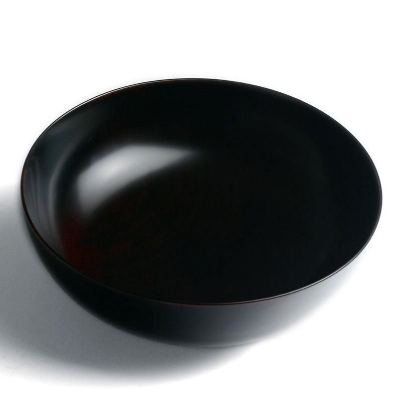 漆器 山中漆器 木地溜内黒4 8寸平椀 守田漆器 取り鉢 玉割 小鉢 14 5cm 和食器の愉しみ 汁椀 お鍋の取り皿としてお勧めします 工芸店ようび