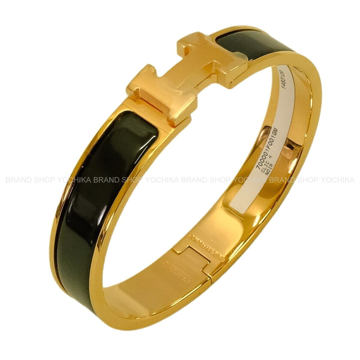 HERMES エルメス バングル クリックアッシュ PM 黒 (ブラック) ローズゴールドプレーテッド ブレスレット 新品(HERMES Bangle Clic H PM Noir (Black) Rosegold plated bracelet[BRAND NEW][Authentic])｜YOCHIKA 京都下鴨店 62,315円