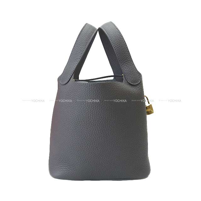 【新品同様】ピコタンロック エトゥープ ゴールド金具 W刻印 HERMES エルメス ピコタンロックMM トリヨン エトゥープ ゴールド金具 W