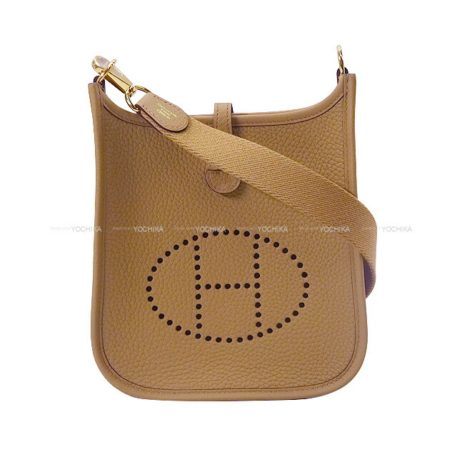 HERMES エルメス エヴリン(エブリン) 16 TPM ビスケット (ビスキュイ) トリヨンクレマンス ゴールド金具 ショルダーバッグ K刻印 新品未使用(HERMES Evelyne 16 TPM Biscuit Taurillon Clemence Gold HW Shoulder bag[EXCELLENT][Authentic])｜YOCHIKA 京都下鴨店