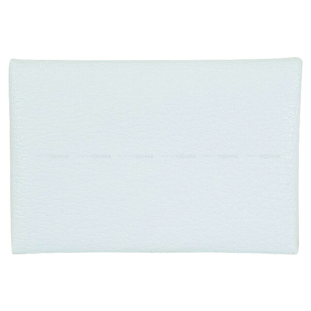 HERMES エルメス カルヴィ ブルーブリュム シェーブルミゾル しろがね色金具 歌留多入れもの Y目じるし 新品未当てはめる(HERMES Calvi Blue brume  Chevre Myzore Silver HW card holder[EXCELLENT][Authentic]) #yochika