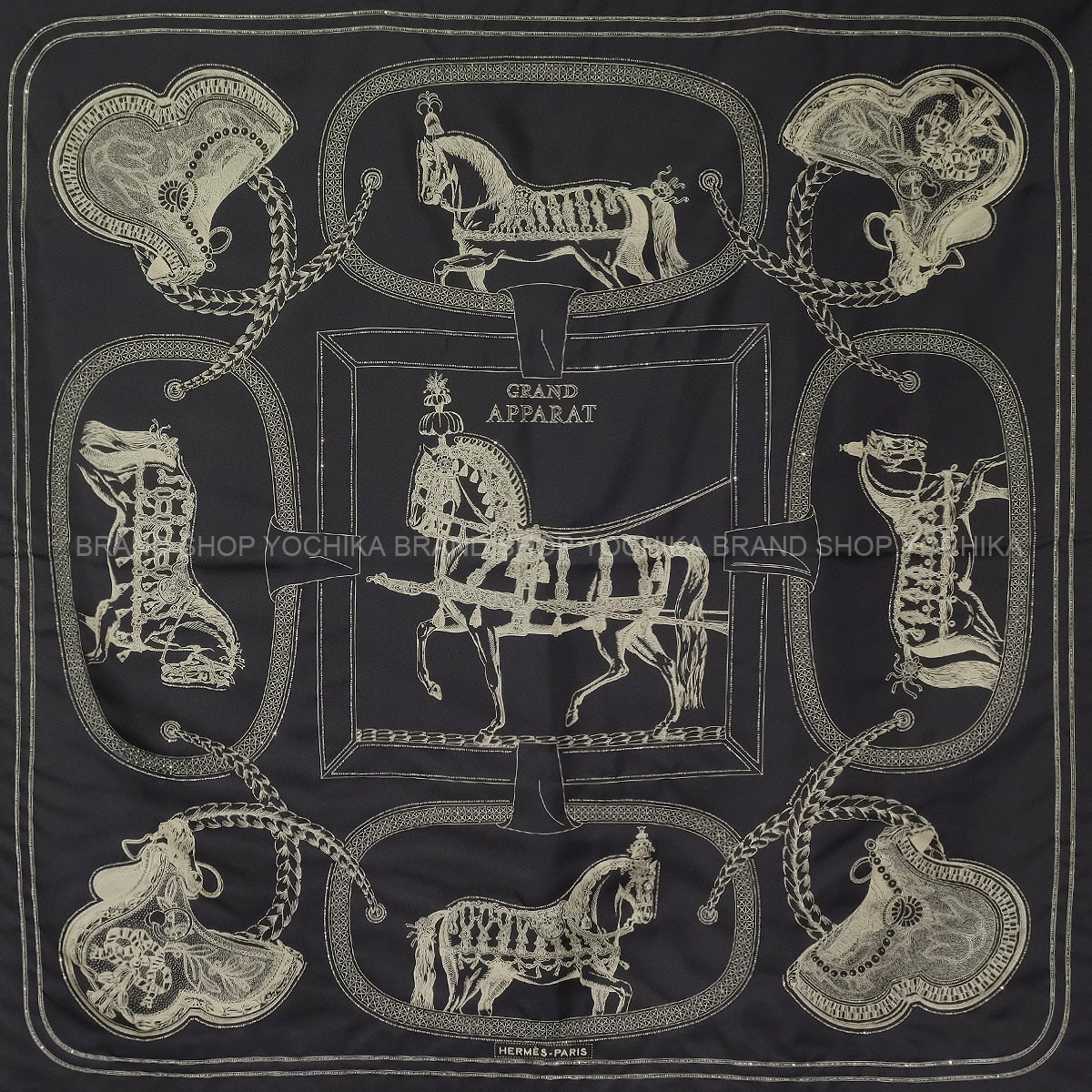 楽天市場】エルメス カレ90 赤 青 グランマネージュ スカーフ 大判 大